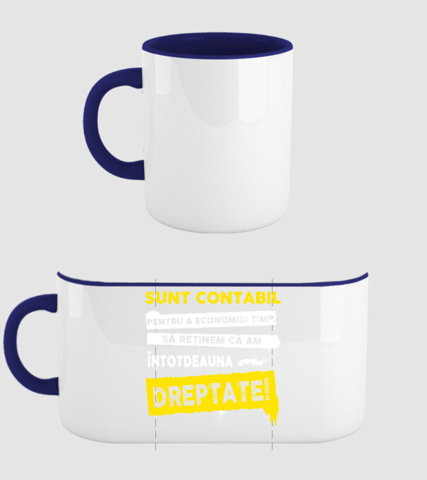 Sunt contabil, pentru a economisi timp, să reținem că am întotdeauna dreptate! model albastru închis pe tricou