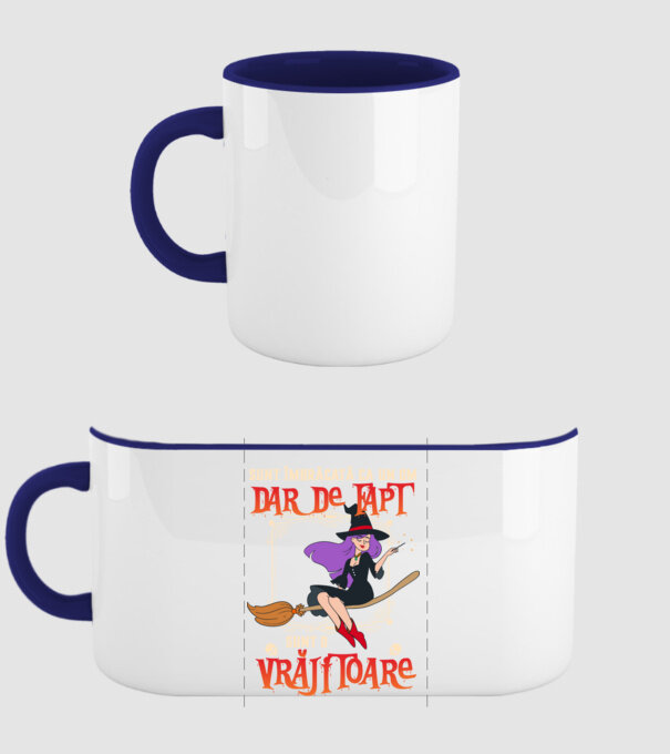 sunt îmbrăcată ca un om, dar de fapt sunt o vrăjitoare model albastru închis pe tricou