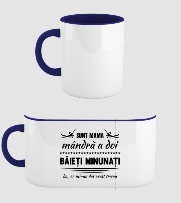 Sunt Mamă mândră a doi băieți minunați - da, ei mi-au dat acest tricou model albastru închis pe tricou