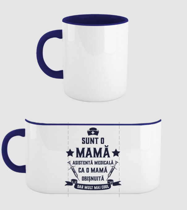 sunt o mamă asistentă medicală, ca o mamă obișnuită, dar mult mai cool model albastru închis pe tricou