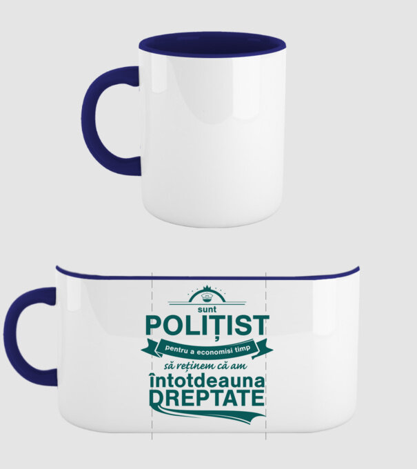 sunt polițist - pentru a economisi timp, să reținem că am întotdeauna dreptate model albastru închis pe tricou