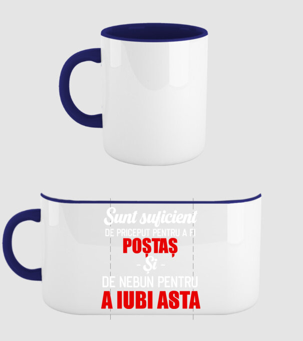 sunt suficient de priceput pentru a fi un super poștaș și suficient de nebun pentru a iubi asta model albastru închis pe tricou