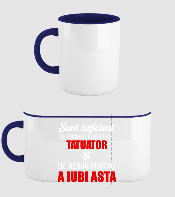 sunt suficient de priceput pentru a fi tatuator și suficient de nebun pentru a iubi asta model albastru închis pe tricou