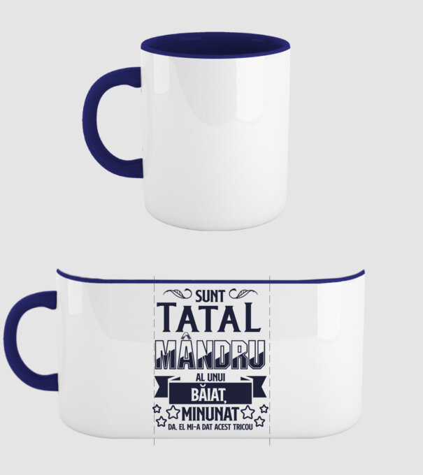 Sunt tatăl mândru al unui băiat minunat - da, el mi-a dat acest tricou model albastru închis pe tricou