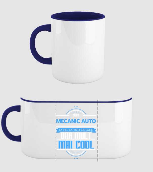 Sunt mecanic auto, la fel ca toți ceilalți, dar mult mai cool model albastru închis pe tricou