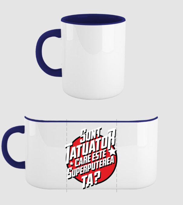 sunt tatuator, care este superputerea ta ta? model albastru închis pe tricou