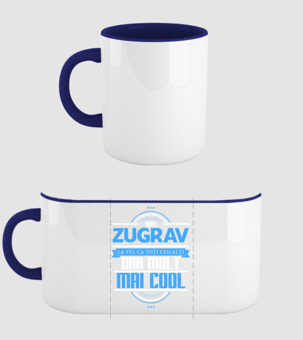 sunt_ZUGRAV model albastru închis pe tricou