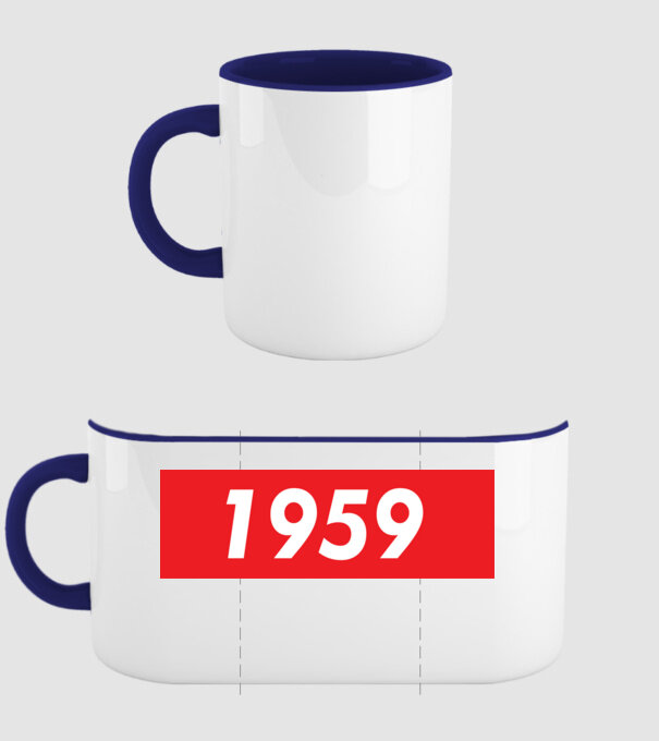 Supreme Birthday 1959 model albastru închis pe tricou