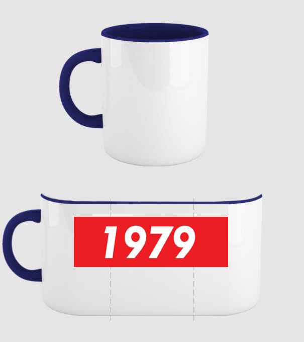 Supreme Birthday 1979 model albastru închis pe tricou