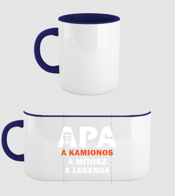 tată, șofer de camion, mitul, legenda model albastru închis pe tricou