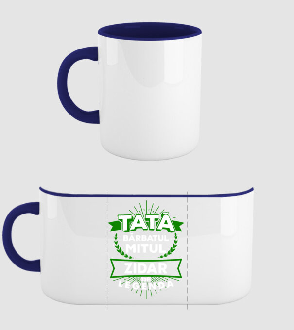 Tată - bărbatul, mitul, zidar de legendă model albastru închis pe tricou