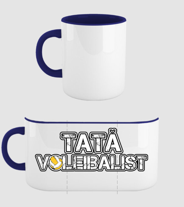 tată voleibalist model albastru închis pe tricou