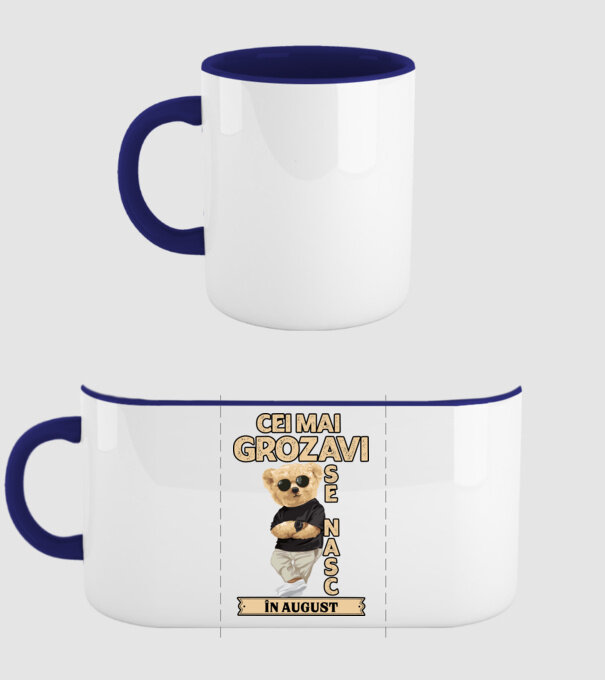 Teddy cel cool August model albastru închis pe tricou