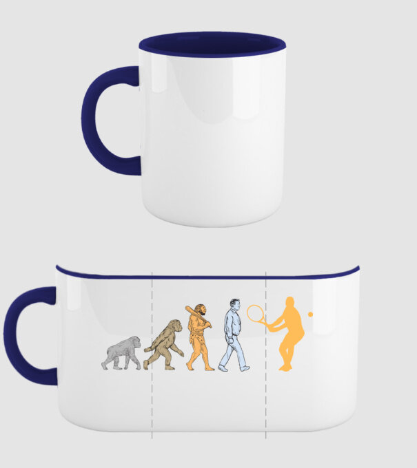 Tennis evolution model albastru închis pe tricou