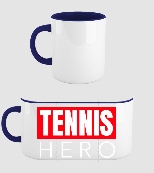TENNIS HERO model albastru închis pe tricou