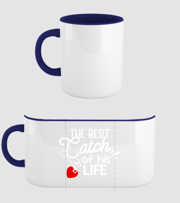 The best catch fehér model albastru închis pe tricou