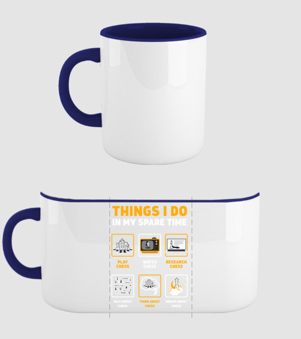 Things I do in my spare time model albastru închis pe tricou