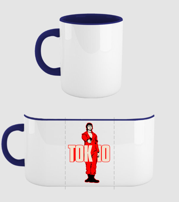 tokyo la casa de papel model albastru închis pe tricou