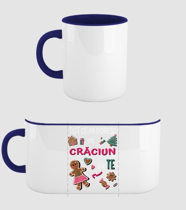 Tot ce-mi doresc de Crăciun să TE Femei Negru model albastru închis pe tricou