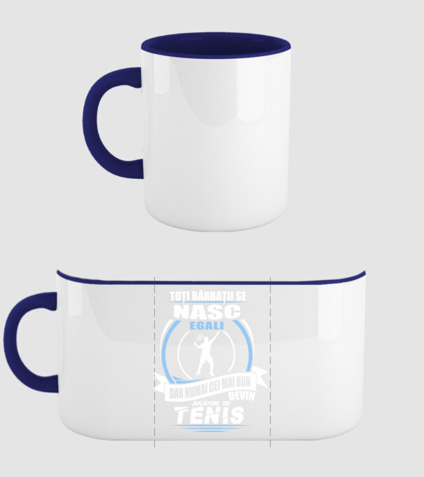 Toți bărbații se nasc egali jucătorii de tenis model albastru închis pe tricou