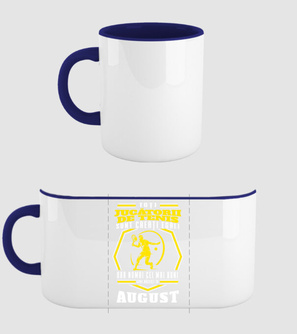 Toți jucătorii de tenis sunt creați egali August model albastru închis pe tricou
