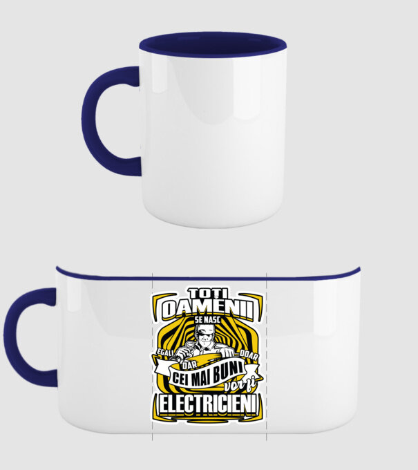 Toți oamenii - se nasc egali dar doar cei mai buni vor fi-electricieni model albastru închis pe tricou