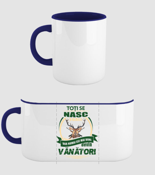 Toți se nasc egali, dar numai cei mai buni devin vânători model albastru închis pe tricou