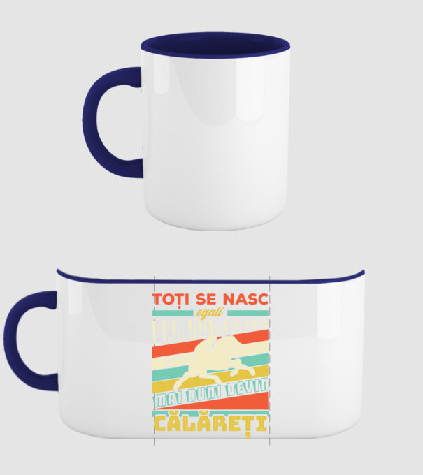 toți se nasc egali, dar numai cei mai buni devin călăreți model albastru închis pe tricou