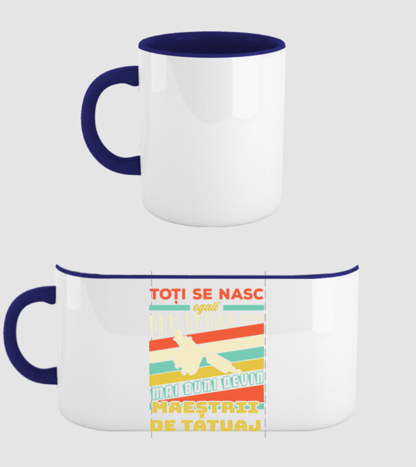 toți se nasc egali, dar numai cei mai buni devin maeștrii de tatuaj model albastru închis pe tricou