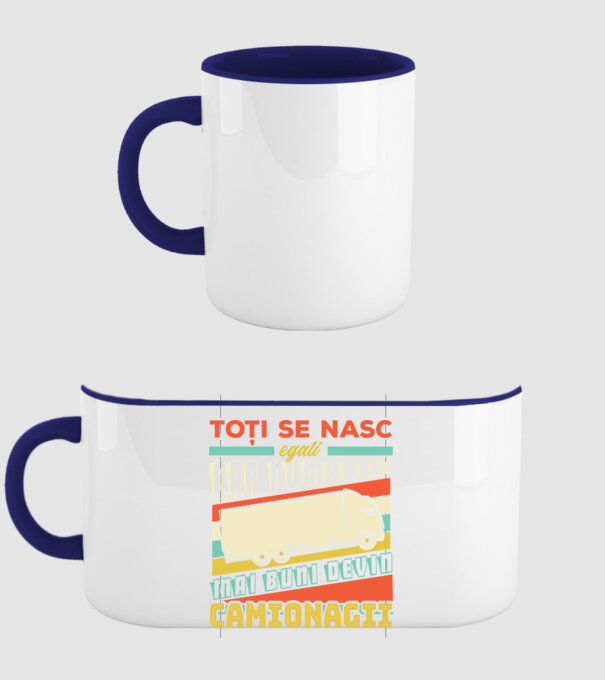 Toți se nasc egali, dar numai cei mai buni devin camionagii model albastru închis pe tricou