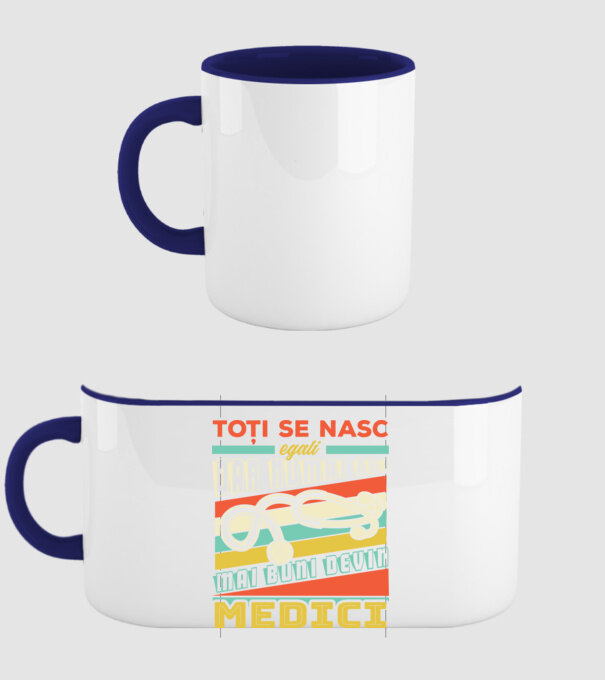 Toți se nasc egali, dar numai cei mai buni devin medici model albastru închis pe tricou