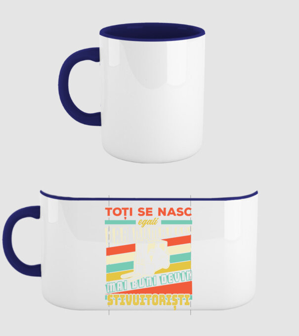 Toți se nasc egali, dar numai cei mai buni devin stivuitoriști model albastru închis pe tricou