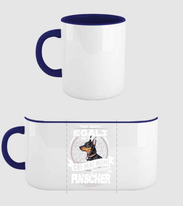 Toți sunt egali, dar numai cei mai buni devin stăpâni de pinscher lght model albastru închis pe tricou