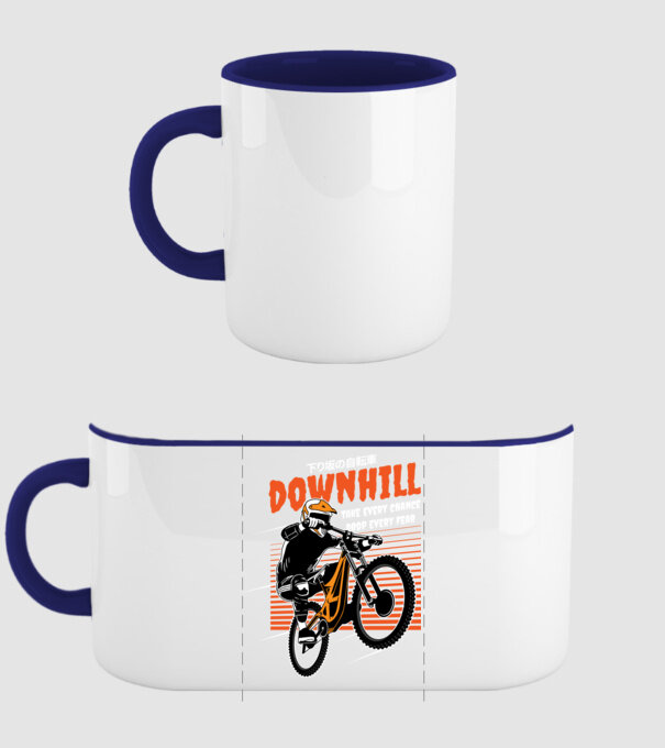 TR Downhill model albastru închis pe tricou