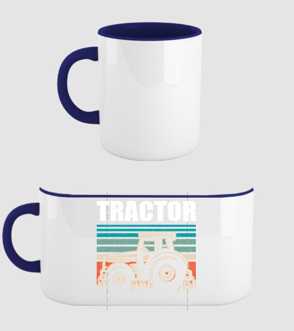TRACTOR model albastru închis pe tricou