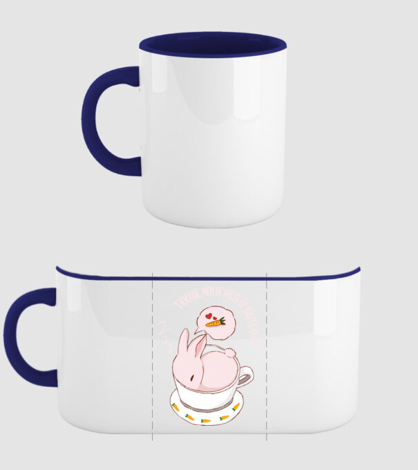 tricoul meu de Paște de băut cafea model albastru închis pe tricou