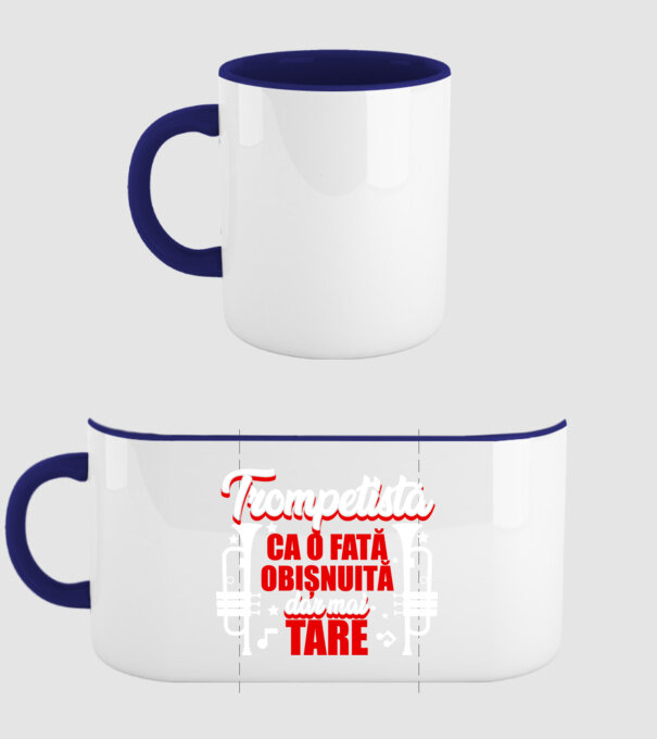 trompetistă: ca o fată obișnuită, dar mai tare model albastru închis pe tricou