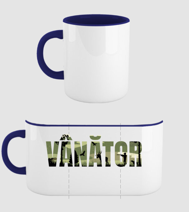 VÂNĂTOR model albastru închis pe tricou