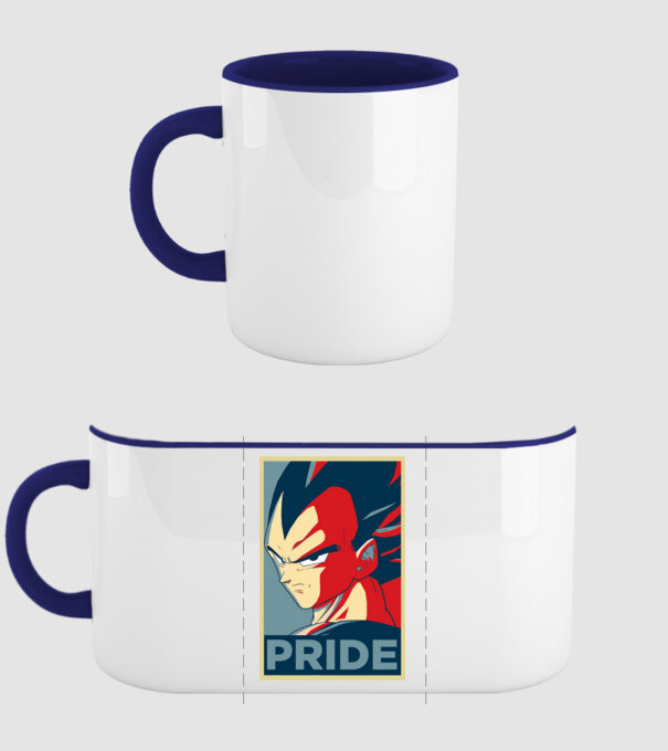 vegeta pride dragonball model albastru închis pe tricou