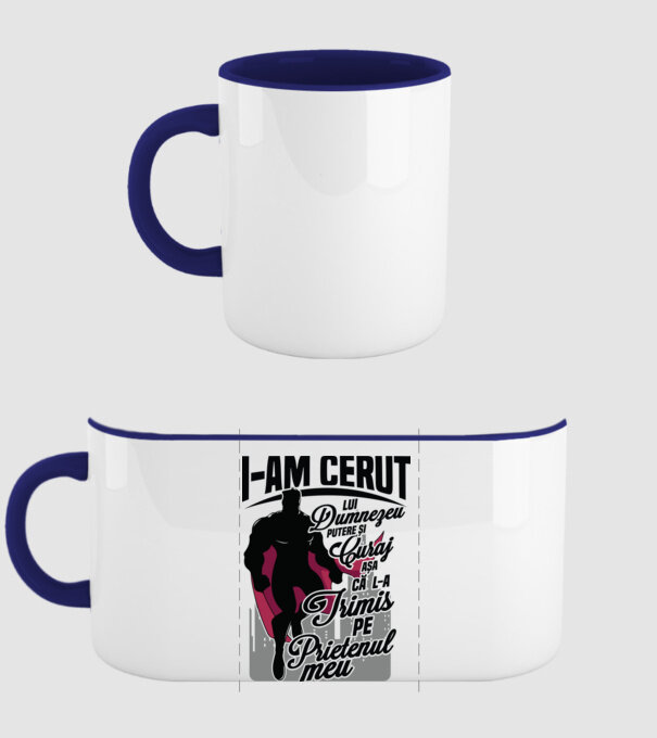 I-am cerut lui Dumnezeu putere și curaj - așa că l-a trimis pe prietenul meu model albastru închis pe tricou