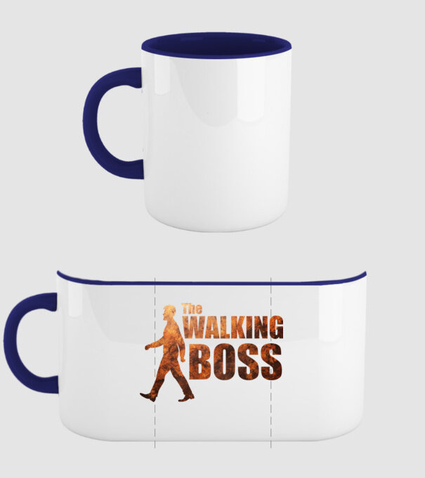 Walking boss model albastru închis pe tricou