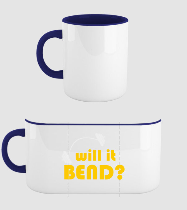 Will it bend model albastru închis pe tricou