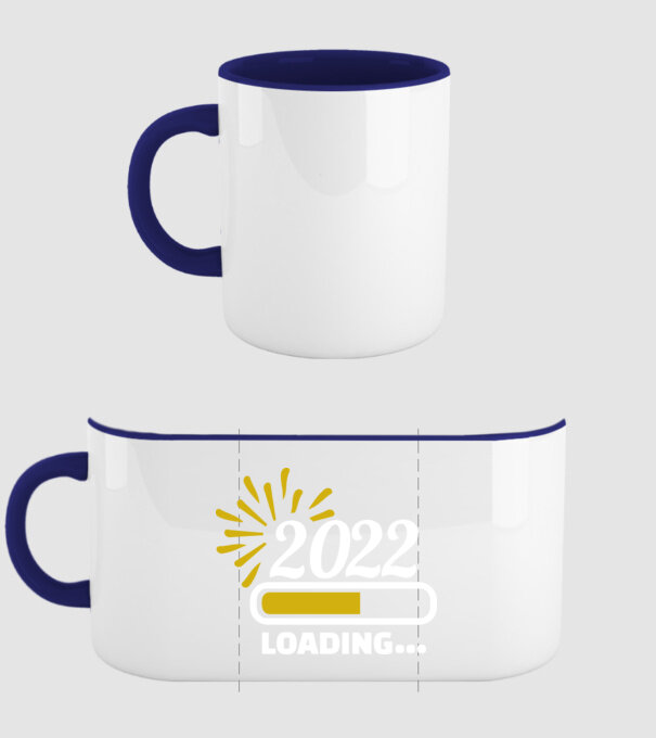 2022 loading model albastru închis pe tricou
