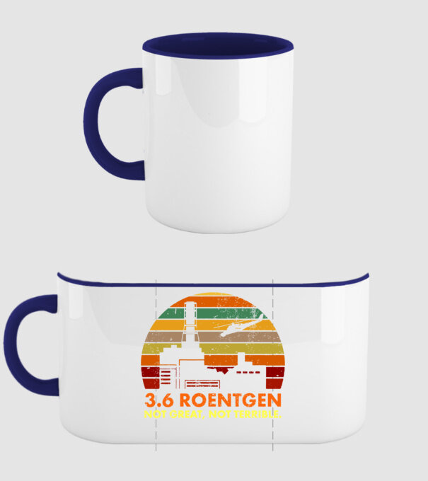 3.6 roentgen model albastru închis pe tricou