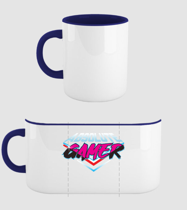 Absolute Gamer model albastru închis pe tricou