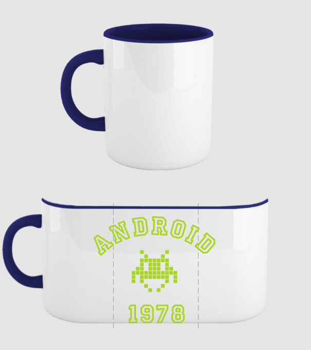 android model albastru închis pe tricou