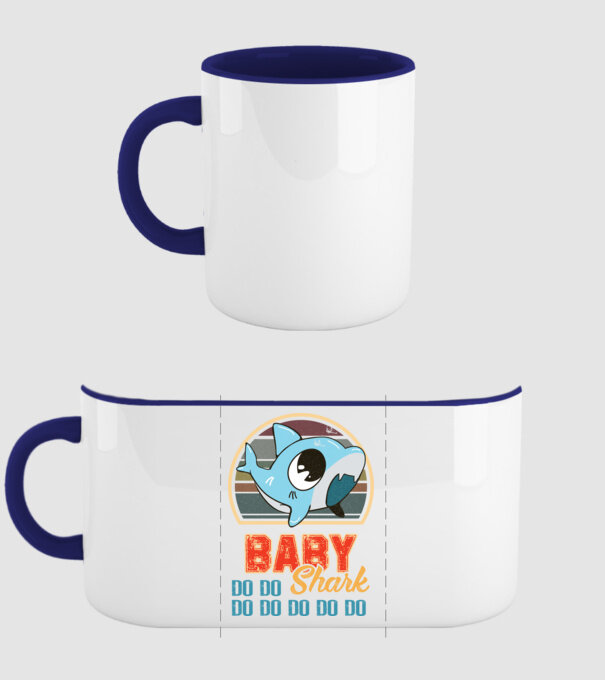 BabyBOY shark model albastru închis pe tricou