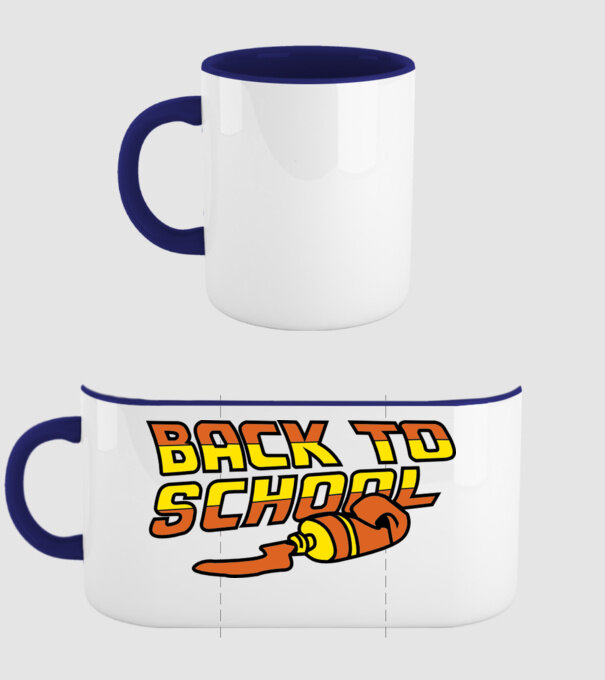 Back to school model albastru închis pe tricou