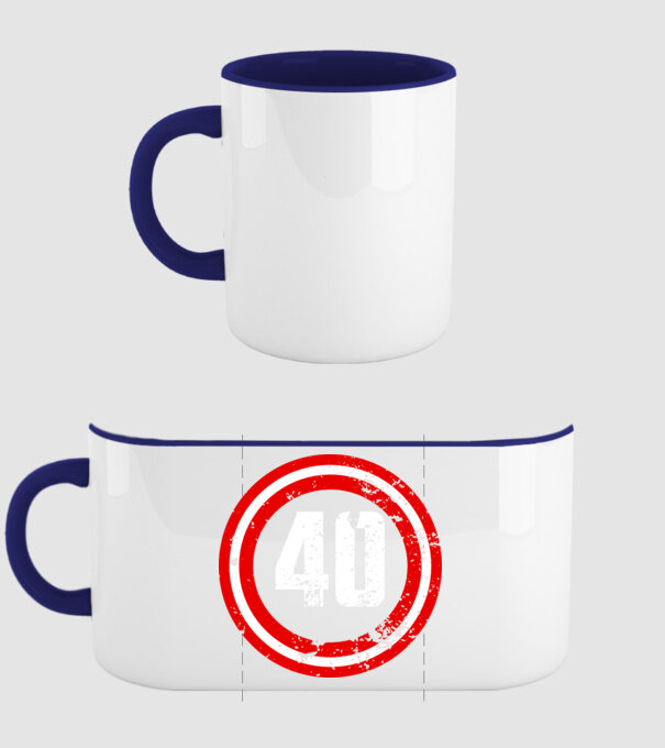 Birthday captain 40 Years old model albastru închis pe tricou