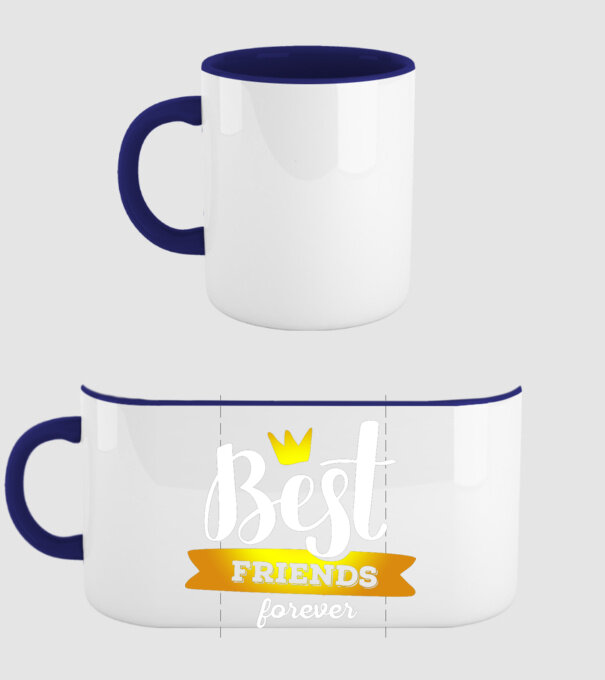 Best friends forever model albastru închis pe tricou
